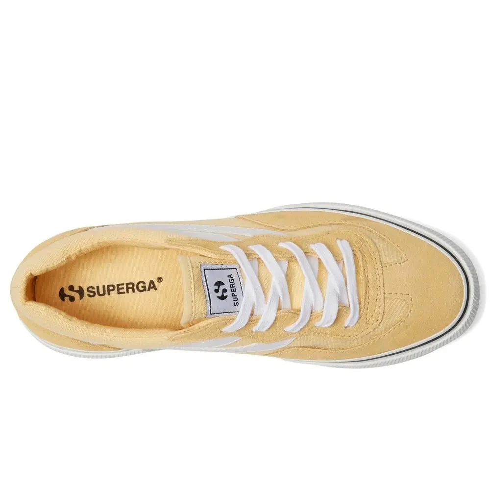 SUPERGA 3041 REVOLLEY -BLOCK PLATFORM YELLOW LIGHT WHITE EU 40 US WOMENS 9 M